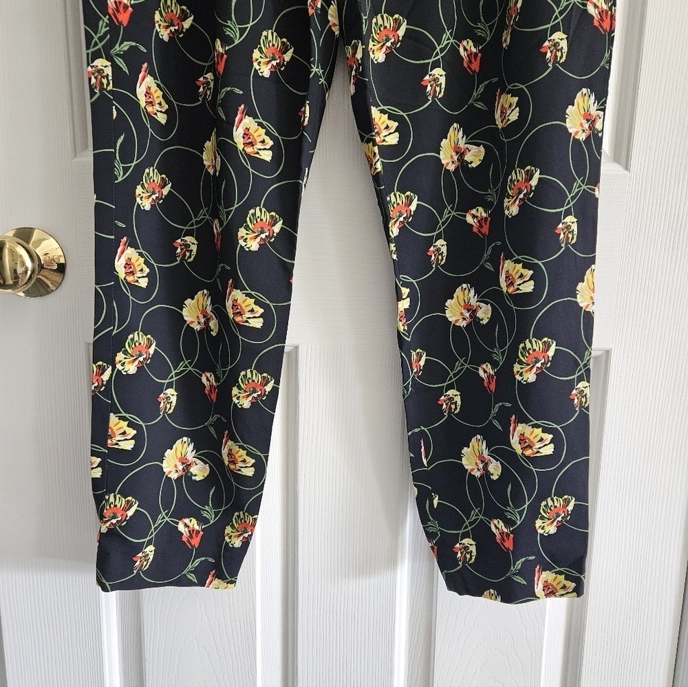 NWOT Akris Punto X Saks Fifth Avenue Mimi Poppy Dot Floral Trousers - Picture 2 of 10
